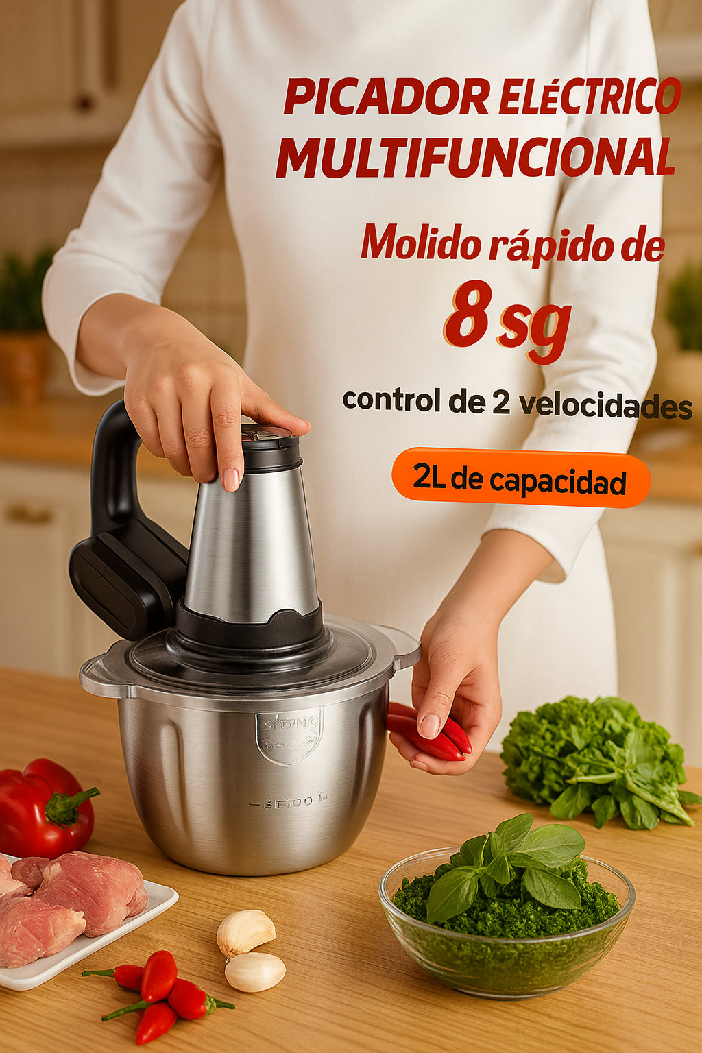 Picadora Eléctrica Dos Velocidades