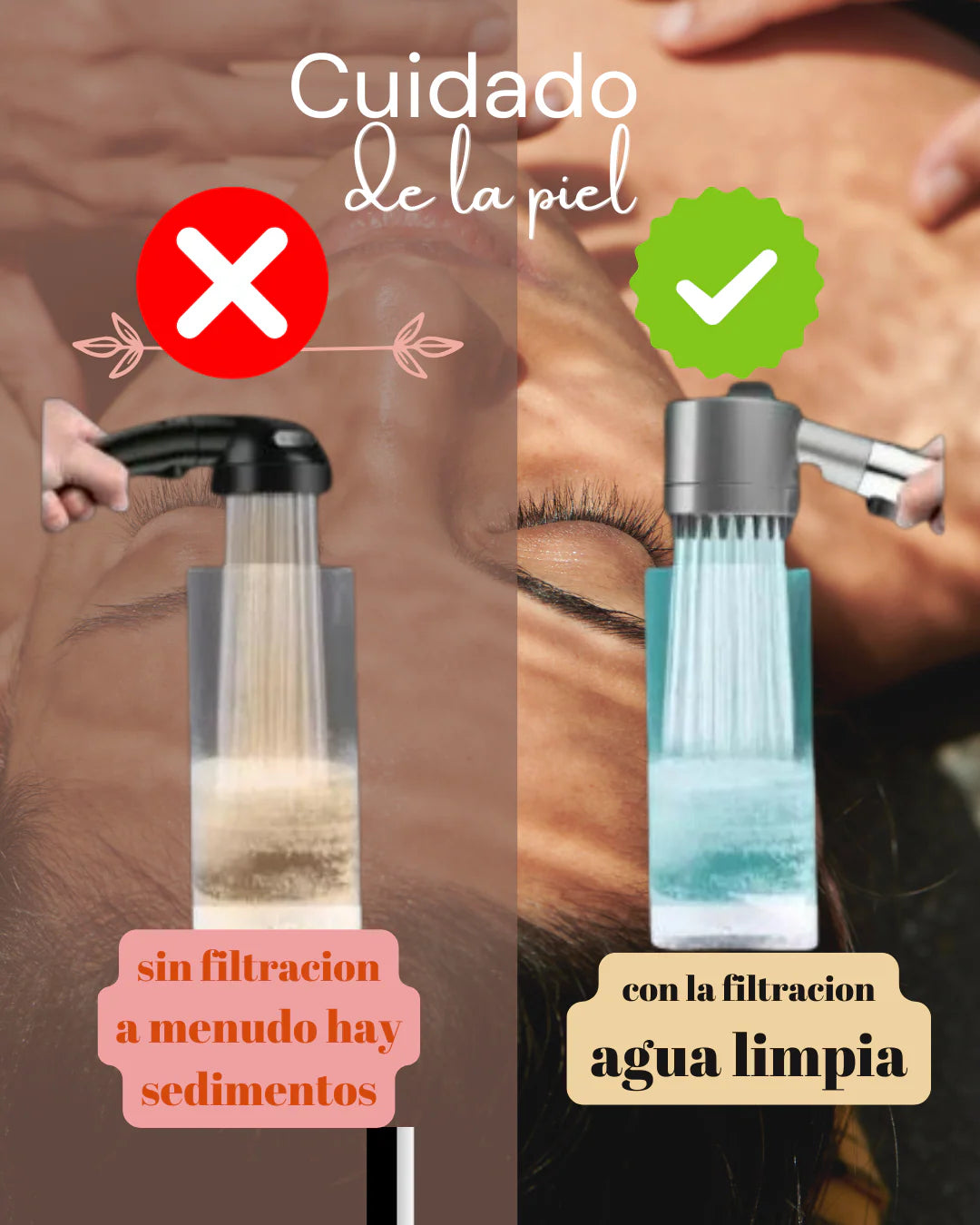 Ducha VIP™ - Cabezal Ducha masajeadora con filtro de agua