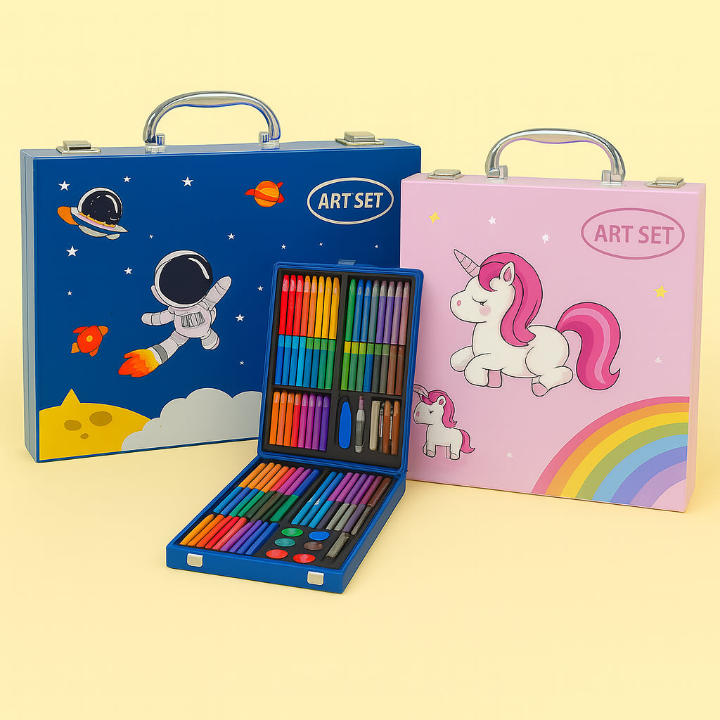 Maleta de lápices de colores 128 piezas🖍️🖌️✏️ COLORS 🌈