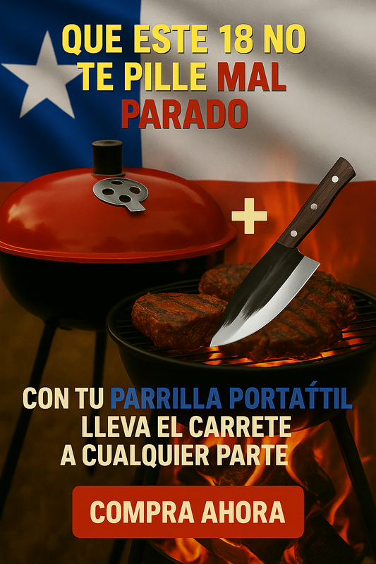 Parrilla portatil +cuchillos