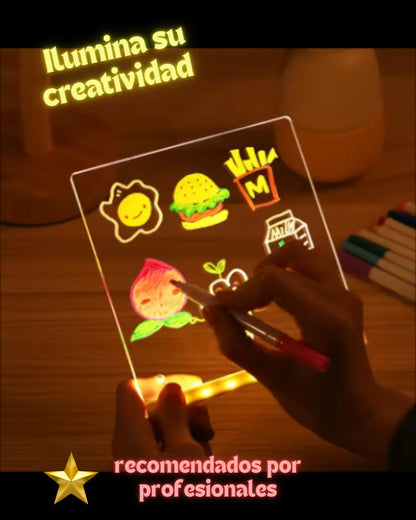 Pizarra Lampara LED Acrílica +7 Colores