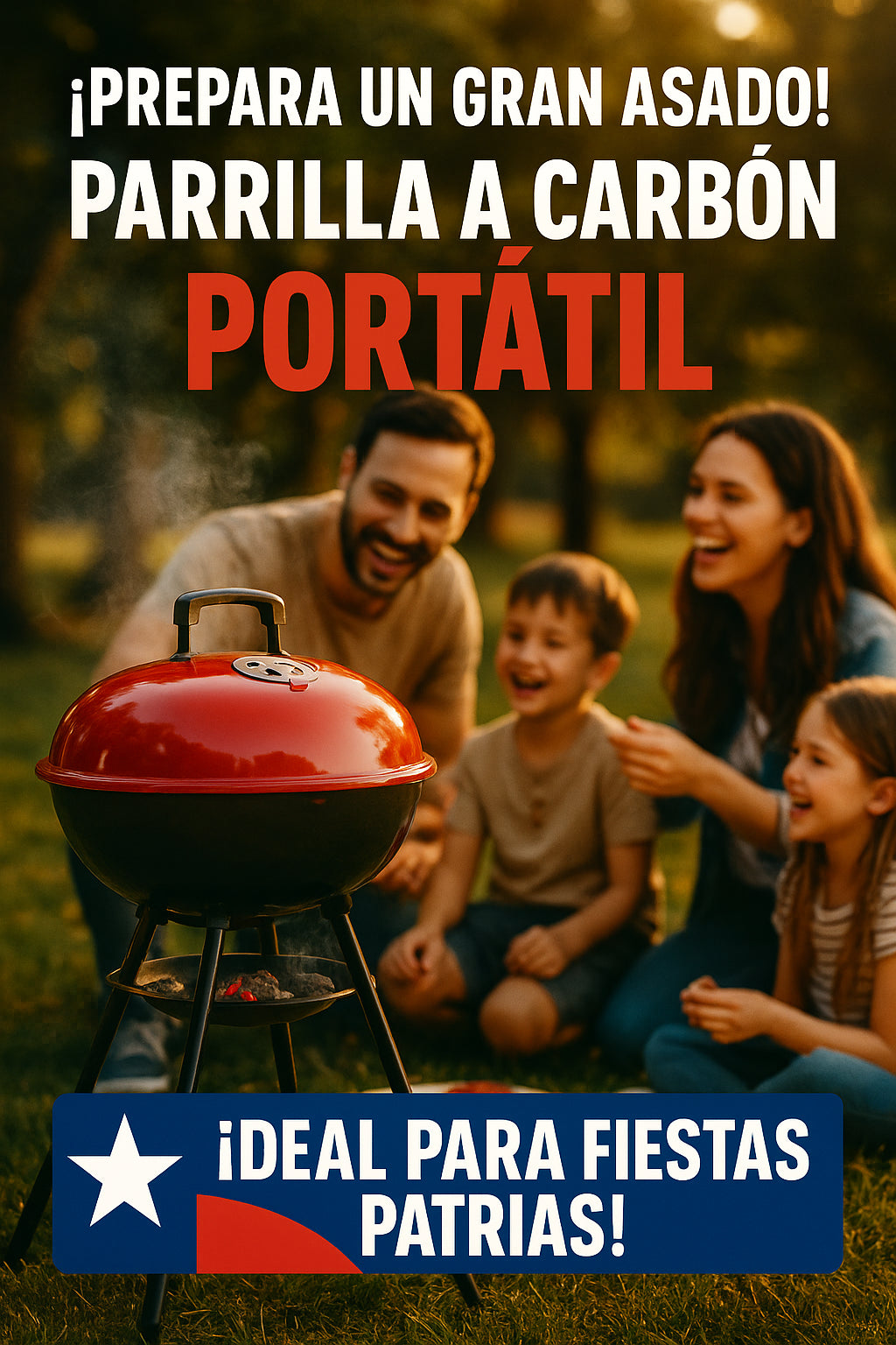 Parrilla portatil a carbon
